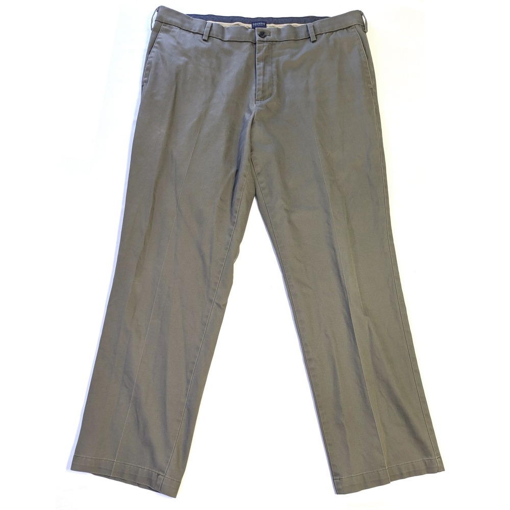 Dockers Mens Straight Fit Khaki Chino Pants Tan W40 L32 Flex Comfort
